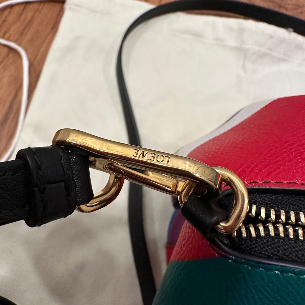 Mini Striped Leather Shoulder Elephant Bag In Multicolor - Picture 9 of 15